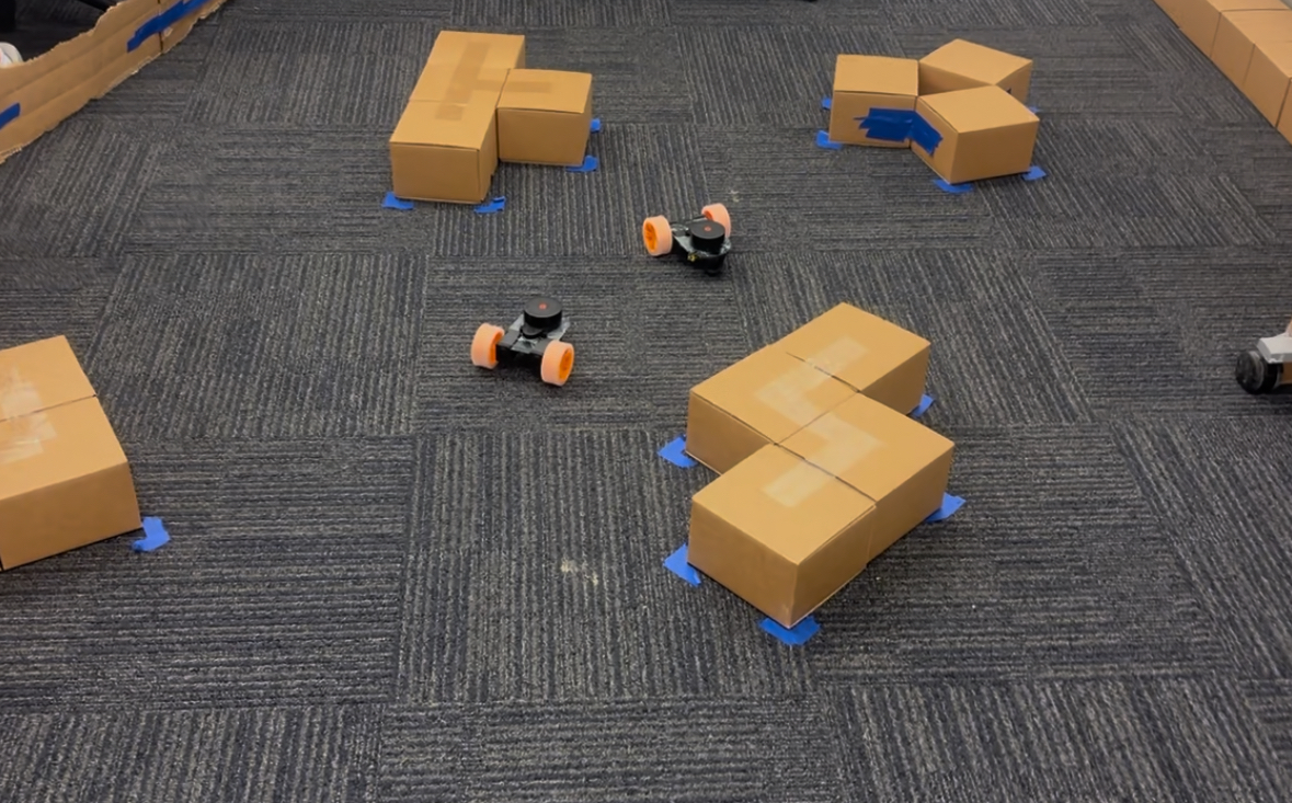 Little Red Rover navigating obstacle course